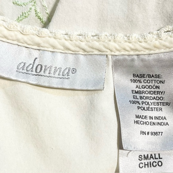 VINTAGE cotton prairie nightgown embroidered floral lace cottage Victorian 90s - Picture 8 of 10